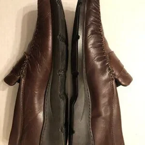 BRUNO MAGLI MEN\'S BROWN LEATHER SLIP-ON CASUAL SHOES  SIZE: 11.5M Bruno Magli Brown Leather Slip On Loafer | Mercari main image 4